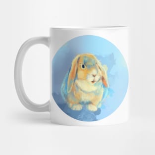 Winter Fluff - Bunny Rabbit Digital Painting Mug